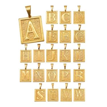 Imagem de Pingente De Letra Na Chapa De Moeda Antiga Banhado A Ouro 18k (B)