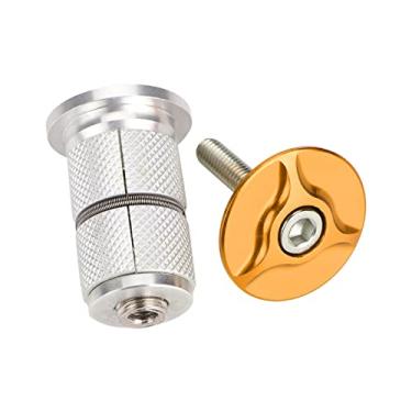 Imagem de Tampa Superior do Fone de Ouvido de Liga de Alumínio para Mountain Bike Yctze, Bung Expansor de Garfo de 1/1,25 Polegada, Ideal para, BMX, Ciclismo, Fones de Ouvido de Carbono