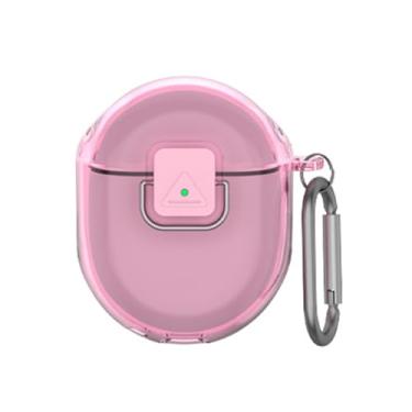 Imagem de VAEKNVG [Bloqueio de atualização] Capa para Google Pixel Buds Pro 2, capa protetora de absorção de choque para acessórios Pixel Buds Pro 2, capa rígida de TPU com mosquetão (rosa claro)