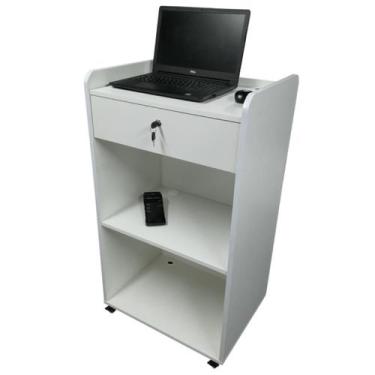 Imagem de Balcão Box para Loja Atendimento Caixa Com Gaveta e Prateleira 60cm Co