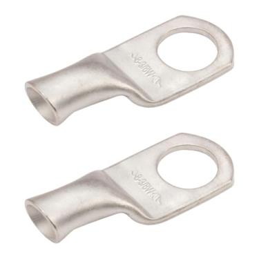 Imagem de SELTERM 2 peças de terminais de fio de cobre estanhado 8 AWG 3/20.3 cm, terminais de bateria, terminais de anel, terminais de cabo de bateria, conectores de terminal de anel de calibre 8, conectores