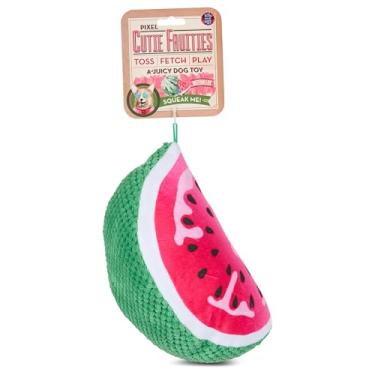 Imagem de Bow Wow Brinquedos de pelúcia para cães estridentes – som enrugado – comida divertida e formas inovadoras – jogar, puxar e buscar – lona e pelúcia – para cães pequenos a médios – vários estilos (1