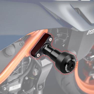 Imagem de LEDISHUN Para Duke 390, 250, 125, Svartpilen 401, Vitpilen 401 Motocicleta Proteção contra Queda Moldura Sliders Carenagem Protetor Anti Crash Pad Protector (para Veículos KTM e Husqvarna) (preto)