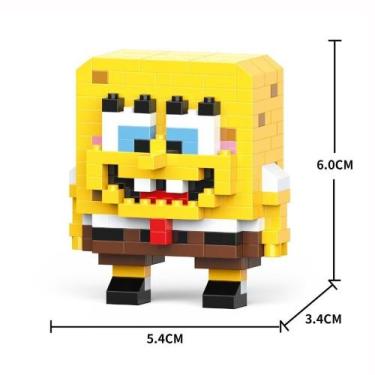 Imagem de Brinquedo Blocos de Montar Infantil Brinquedo Educativo Animais De Bri