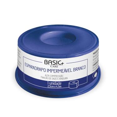 Imagem de Esparadrapo impermeável branco 2,5cm X 4,5m - Basic + Care