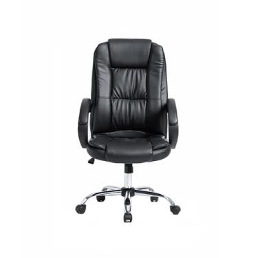 Imagem de Cadeira de Escritório Presidente Preta Giratória Conthey