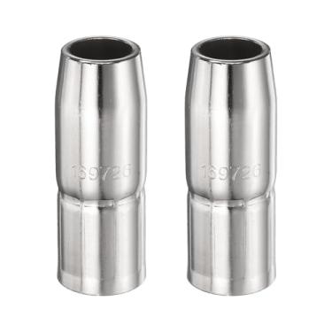 Imagem de HARFINGTON 2 peças de bocal de solda a gás 1,5 cm orifício 169726 bicos de pistola de solda a gás cobre níquel acessório de pistola de solda para pistolas de solda M25/M250/M40 Mig