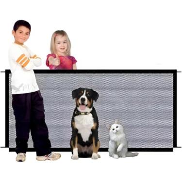 Imagem de Tela Grade de Proteção Para Pets, Cães e Gatos, 110 cm x 73 cm, Malha de Poliéster Reforçada, com Fixadores Adesivos