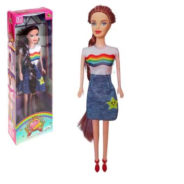 Imagem de Boneca Abbie Rapunzel Brinquedo Infantil - Linda com Cabelos Grandes - PANAMI