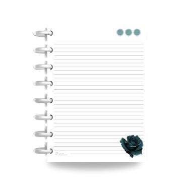 Imagem de Refil Para Caderno de Disco Sistema Inteligente | Rosa Musgo 50 Folhas (M 9 Furos)