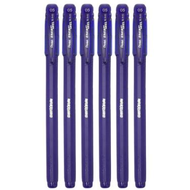 Imagem de Kit 06 Caneta Gel EnerGel Makkuro 0.5mm PENTEL Escrita Macia Secagem R
