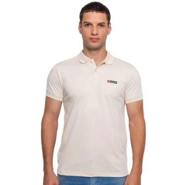 Imagem de Camisa Polo Masculina Ecko Areia Bege Plus Size EK404