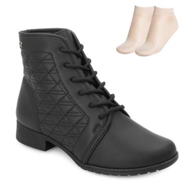 Imagem de Bota Feminina Dakota Sintetico Salto Baixo Confortável (Preto, BR, Adulto, Numérico, 37)