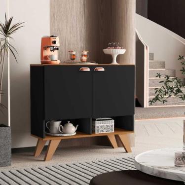 Imagem de Aparador Café Buffet Para Sala - Milos (PRETO NATURE)