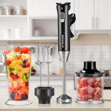 Imagem de Wanvoapls Liquidificador de imersão portátil, liquidificador portátil, liquidificador manual, liquidificador de emulsão portátil com lâminas afiadas, utensílios de cozinha, perfeito para vitaminas,