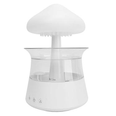 Imagem de Umidificador de Chuva Fúngica, Vários Locais de Trabalho Umidificador Chuva Nuvem Gotejamento Eficiência Energética 7 Mudança Cores para Cabeceira (Branco)
