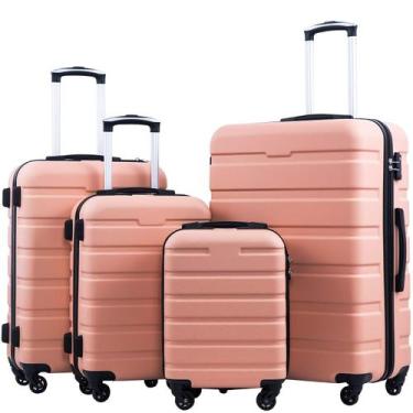 Imagem de Conjunto de bagagem Coolife Hardshell Lightweight TSA Lock 4 unidades 