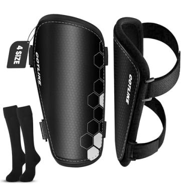 Imagem de COTLIKE Caneleiras De Futebol Para Crianças, Jovens, Bebês, Guarda E Meias Longas, Adultos, Meninos Meninas, Protetores Mangas, Equipamentos - 3, 5, 4-6, 7-9, 10-12 Anos, Crianças Adolescentes