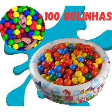 Imagem de Piscina de Bolinhas Infantil Bebê Criança 100 Litros Inflável Com 100 