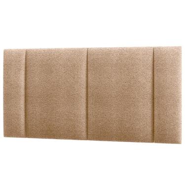 Imagem de Cabeceira Modulada Casal 140 Cm Com Led Boucle Bege Milani Store Bege