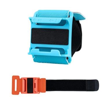 Imagem de Wigearss 2 Pack Hand Straps for NS Switch 2 Joy-Con, Adjustable Wrist Band for Just Dance & Zumba, Durable Elastic Straps for Adults & Kids - Orange & Blue