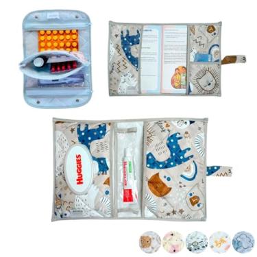 Imagem de Necessaire Porta Remédios Portátil + Porta Fraldas, lenço Umedecido e Pomada + Porta Caderneta de Vacinação Para Bebê(MUNDO PET)