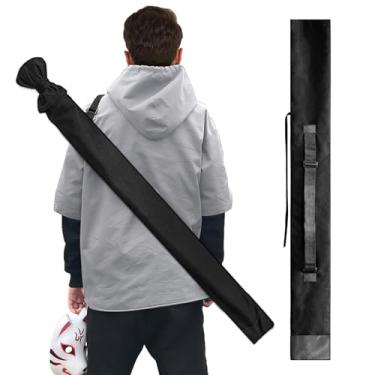 Imagem de Philbinden Bolsa Para Espadas 50" Preta Com Alças Ajustáveis, Bainha Katana Cosplay E Festas, Tamanho Grande Armazenamento De Japonesas