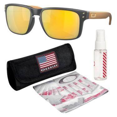 Imagem de OAKLEY Armação de carbono fosco HOLBROOK OO9102 – Lente polarizada PRIZM 24K, óculos de sol polarizados em formato quadrado com kit de óculos oficial eSHADES, Carbono fosco polarizado (55 mm), 55 mm