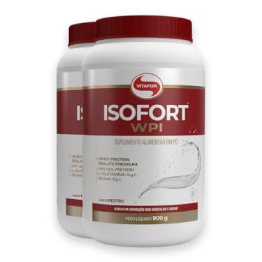 Imagem de Kit 2 Isofort Vitafor Whey Protein 900g Neutro