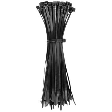 Imagem de Abraçadeiras de cabo, resistência à tração de 22,7 kg, abraçadeiras de nylon resistente, uso interno/externo, 19 cm, preto, 100 peças Klein Tools 450-200