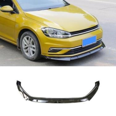 Imagem de Para Golf 7.5 Gen 18-19 Car Front Bumper Lip Splitter Difusor Body Kit Gloss Black Bumper Protector Modification Part (Gloss Black)