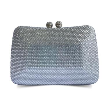 Imagem de Bolsa Clutch Carteira De Mão Festa Luxo Ostentação Liz (Prata)