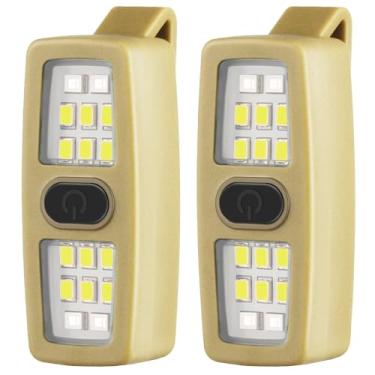 Imagem de Lembopo Pequena lanterna EDC recarregável, luzes de corrida de clipe presente para corredores, luzes de bicicleta de segurança para passear com cães à noite, acessórios de corrida mãos livres para