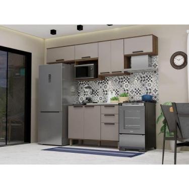 Imagem de Cozinha Compacta 6 Peças Sem Tampo Com Nicho Micoondas Luna Nogueira D