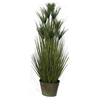 Imagem de Árvore Artificial Papiro Verde Com Vaso Permanente 122cm