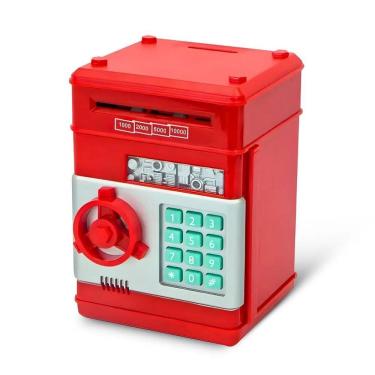 Imagem de Mini Cofre Eletrônico Digital Senha 4 Dígitos Notas E Moedas