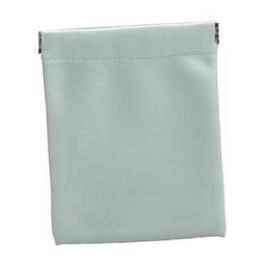 Imagem de harayaa Bolsa de maquiagem de couro PU pequena, mini bolsa de couro PU, suporte de joias, organizador para pedras, anéis, brincos, bijuterias e colares, Verde 12x15cm