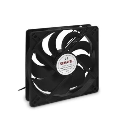 Imagem de Ventilador Ventoinha 12x12x2,5cm Cooler Corpo Plástico Eixo com Bucha 