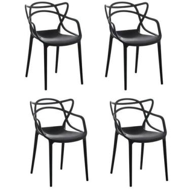 Imagem de Kit 4 Cadeiras Allegra Flex 85cmx54cmx56 Cm - Rivatti