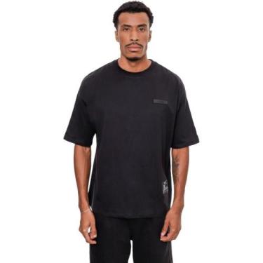 Imagem de Camiseta Starter Oversize Preto Masculina Streetwear Estilo, P, Preto