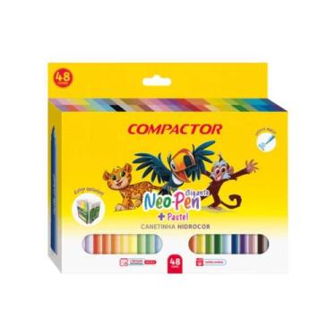 Imagem de Canetinha Gigante Neo-Pen Compactor 2,0 com 48 cores - Companhia de Ca