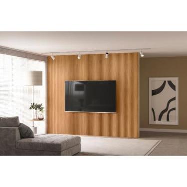 Imagem de Painel para TV Ripado 3.0 Modular Canela Linea Brasil - Nature Fosco