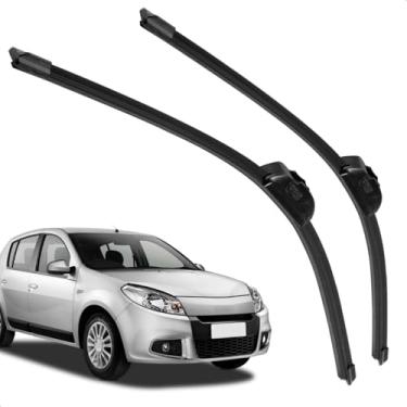 Imagem de Par Palheta Dianteira Limpadora De Para Brisa Sandero 2007 a 2014 De Silicone