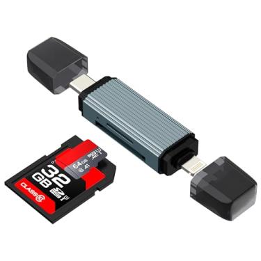 Imagem de USB C Lightning para leitor de cartão SD (2 em 1) para iPhone 16 15 14 Câmera digital Micro SD TF Memory Photo Transfer para Apple para iPad MacBook OTG adaptador compatível com Samsung Type C