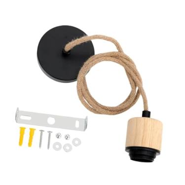 Imagem de Generic Cordão de luz pendente, cordão de luz suspenso, luminária pendente E27, adequada para quarto, café, bar, hotel, cozinha, Madeira Preta