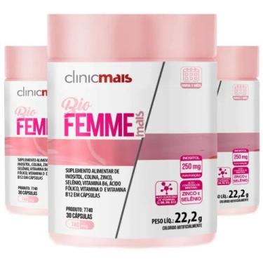 Imagem de KIT 3X Bio Femme (Inositol com vitaminas) 30 cápsulas - Clinicmais