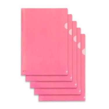 Imagem de Pacote com 50 Pastas L Organizadoras Escritorio Material Escolar e Projetos(VERMELHO)