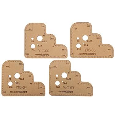 Imagem de Zerodis Kit de Régua de Modelo de Acrílico de Canto Versátil para Projetos de Bricolage de Diy Artesanato 4pcs