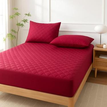 Imagem de Lençol Protetor Ajustável Macio Impermeável Decorativo Colchão Berço, 