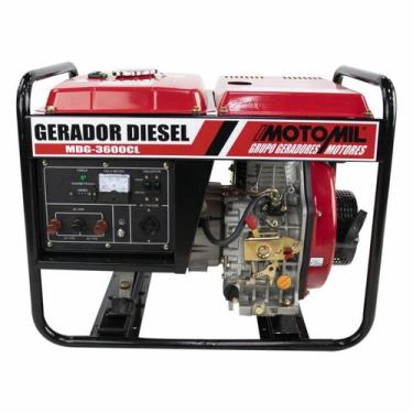 Imagem de Gerador a Diesel MDG-3600CL - 3,6 KVA MON.110/220V 60HZ MOTOMIL